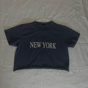 Brandy Melville New York Cropped T-Shirt